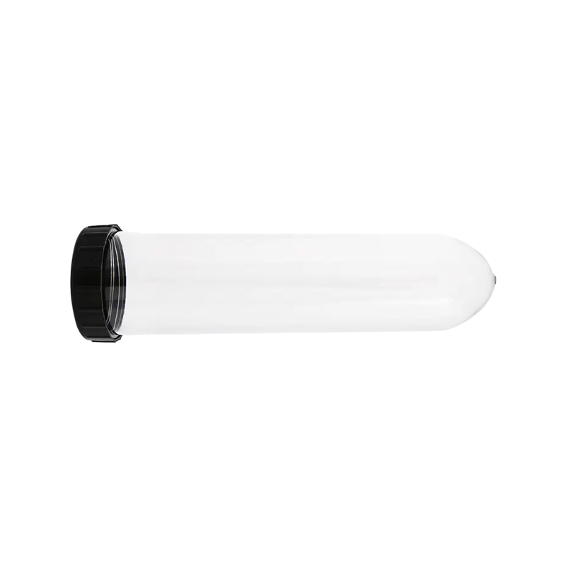 Bouteille en plastique et tube avec bouchon à vis pour le rangement