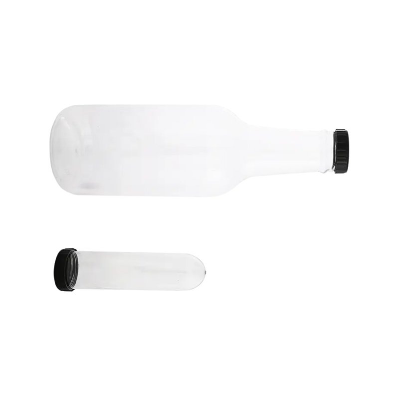 Bouteille en plastique et tube avec bouchon à vis pour le rangement